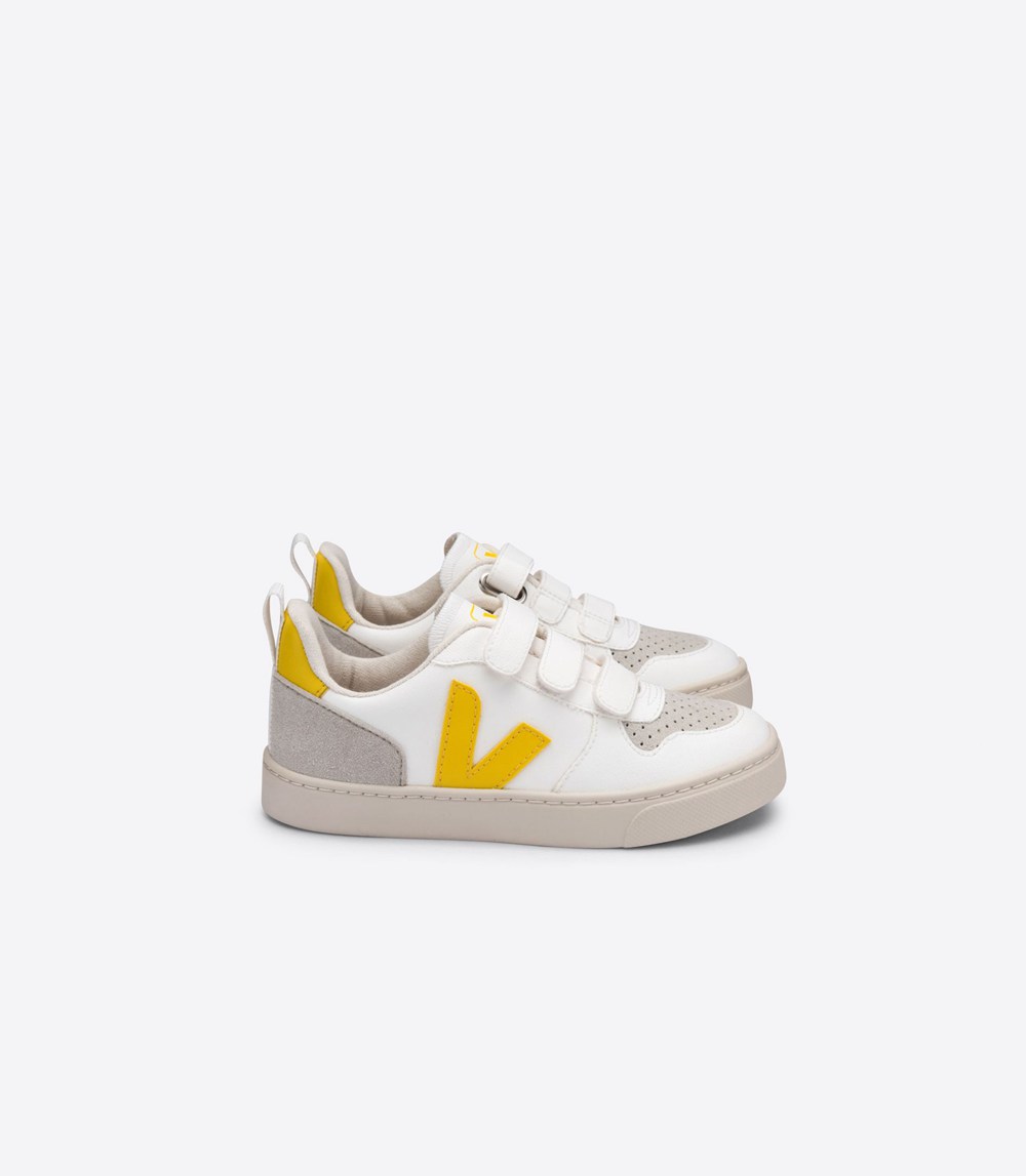 Veja Trainers Kids White - V-10 Velcro Cwl - NIXF-43172